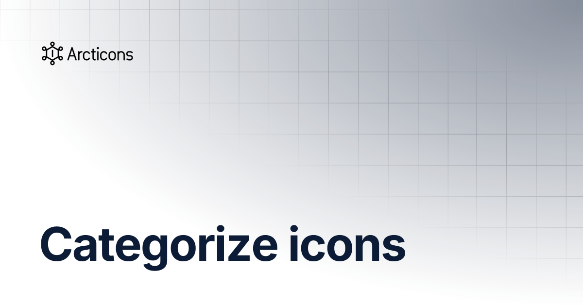 Categorize icons | Arcticons